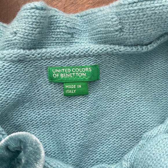 Benetton Girls Blue Cardigan with Butterfly - Picture 6 of 8